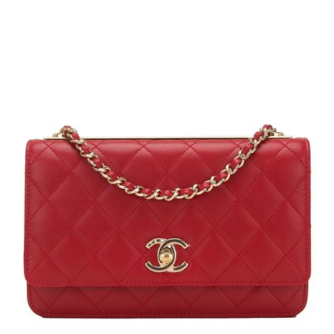 chanel trendy cc wallet on chain red|All About the Chanel Wallet On Chain Bag .